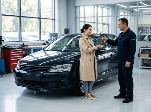 Выдача автомобиля клиенту
